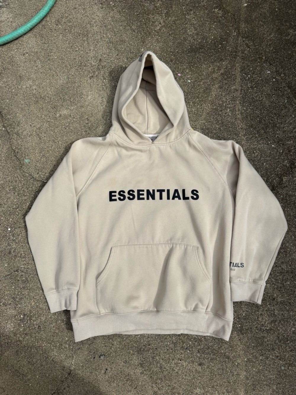 Fear of God Essentials Beige Hoodie Size Large Oversized Fit